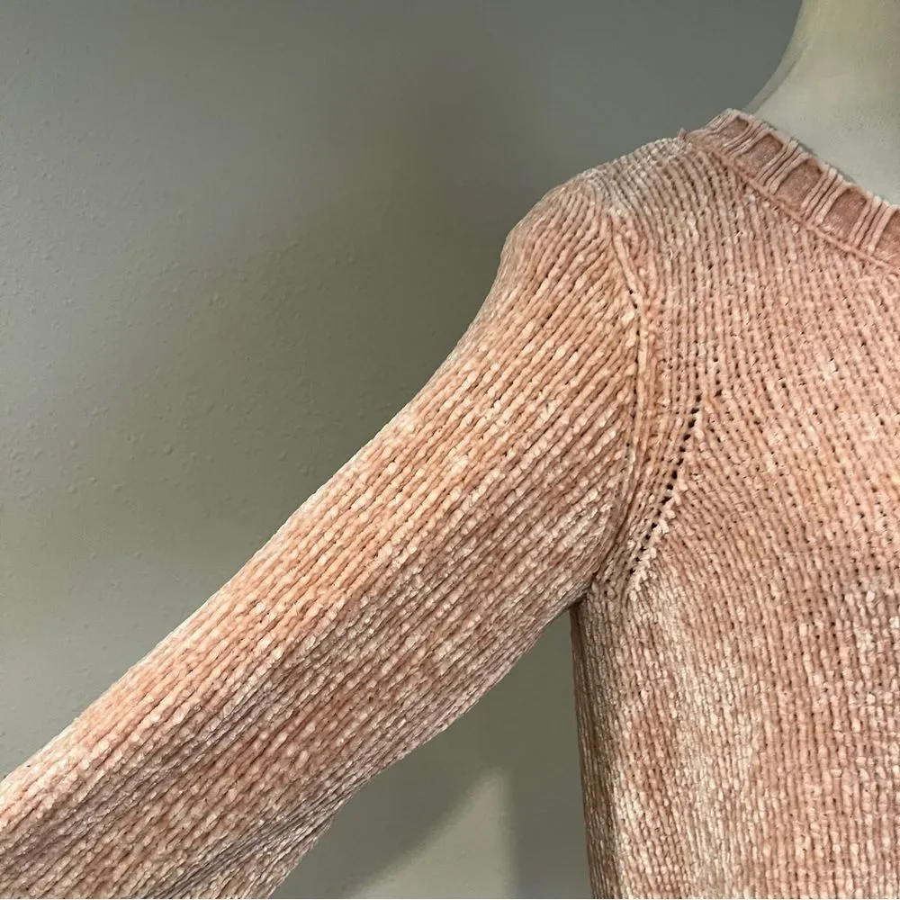 ModCloth peach color scoop neck‎ Chenille Sweater size medium